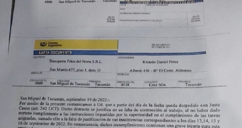 #Camioneros A menos de 2 meses de las elecciones, empiezan a despedir a todos los candidatos de la lista opositora en Tucumán