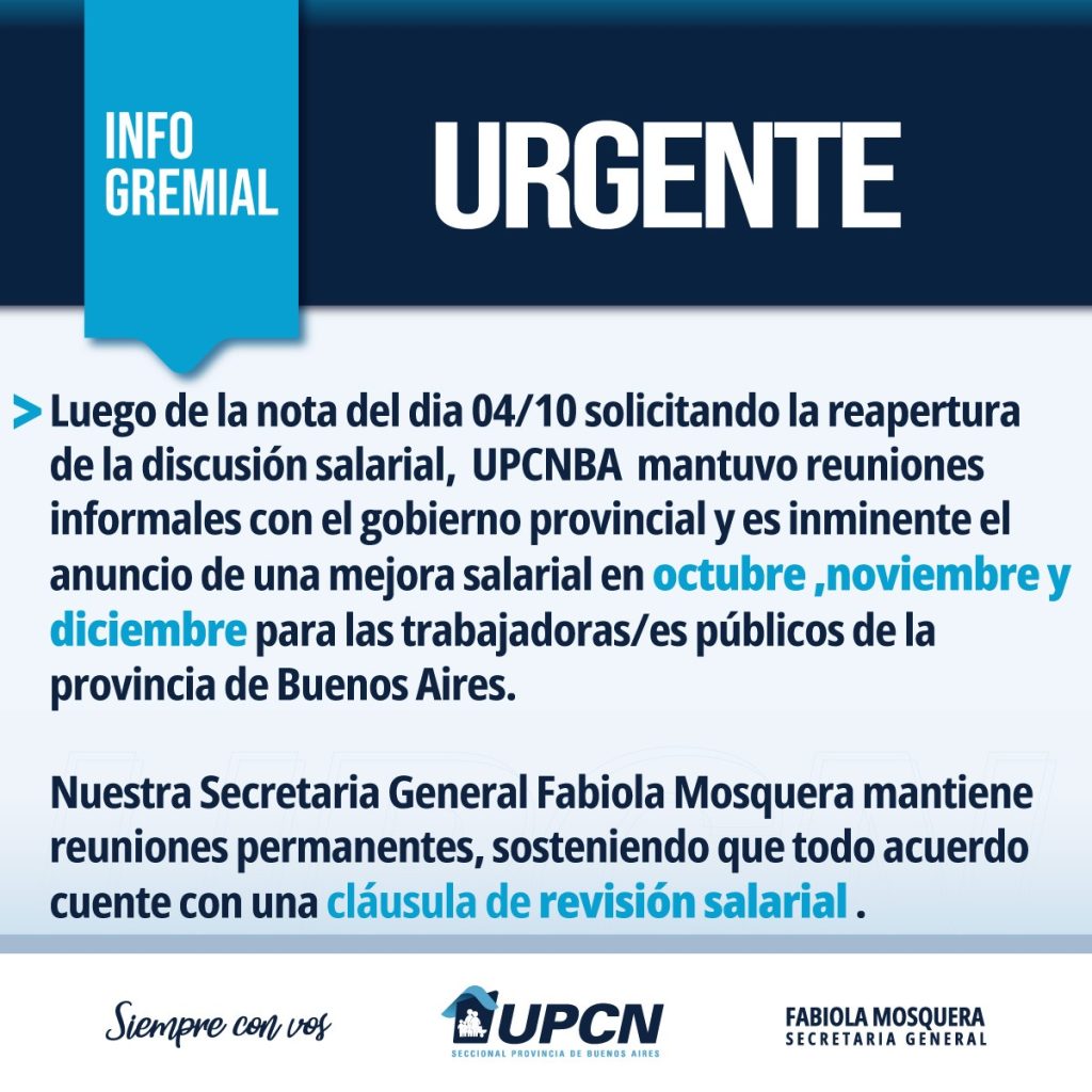UPCN Buenos Aires confirmó charlas avanzadas con Kicillof para un "inminente" nuevo aumento para los estatales bonaerenses