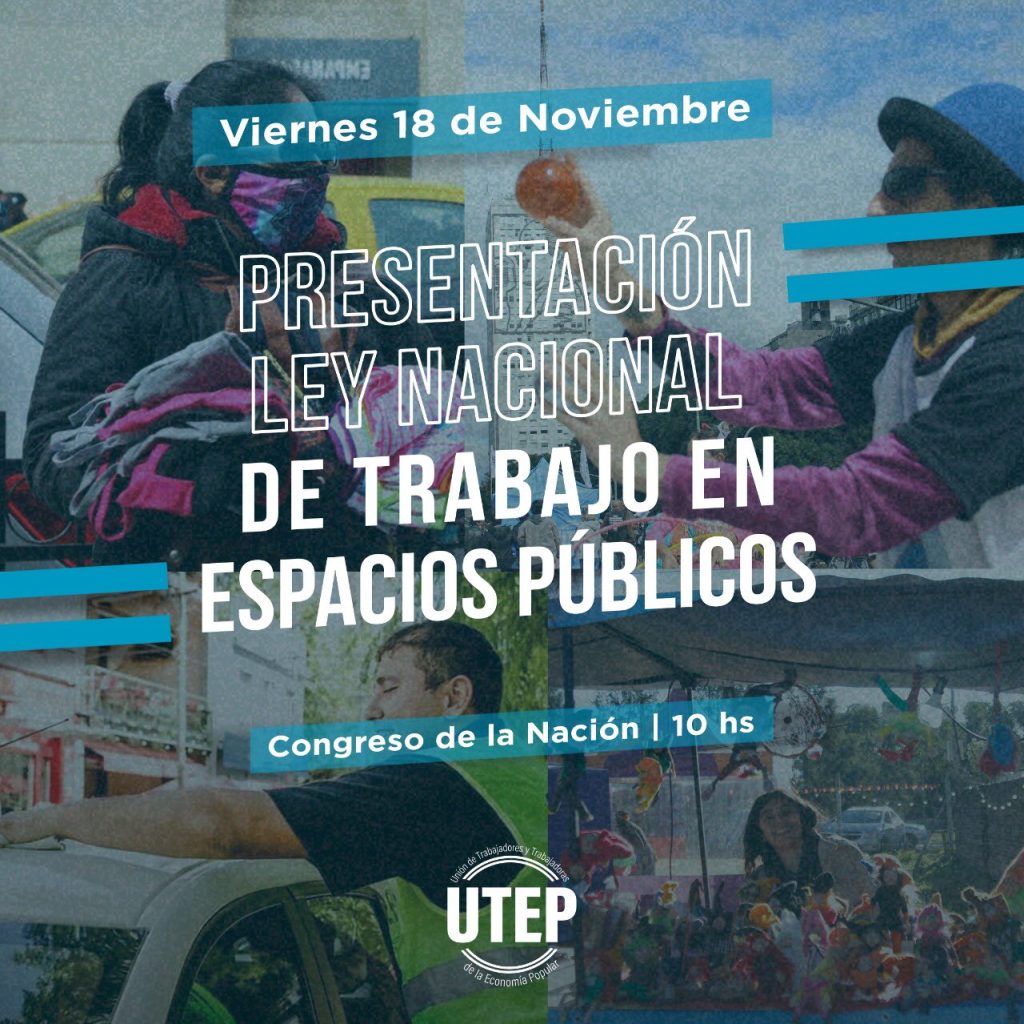 El gremio de las organizaciones sociales se concentra frente al Congreso para presentar proyecto de trabajo en espacios públicos