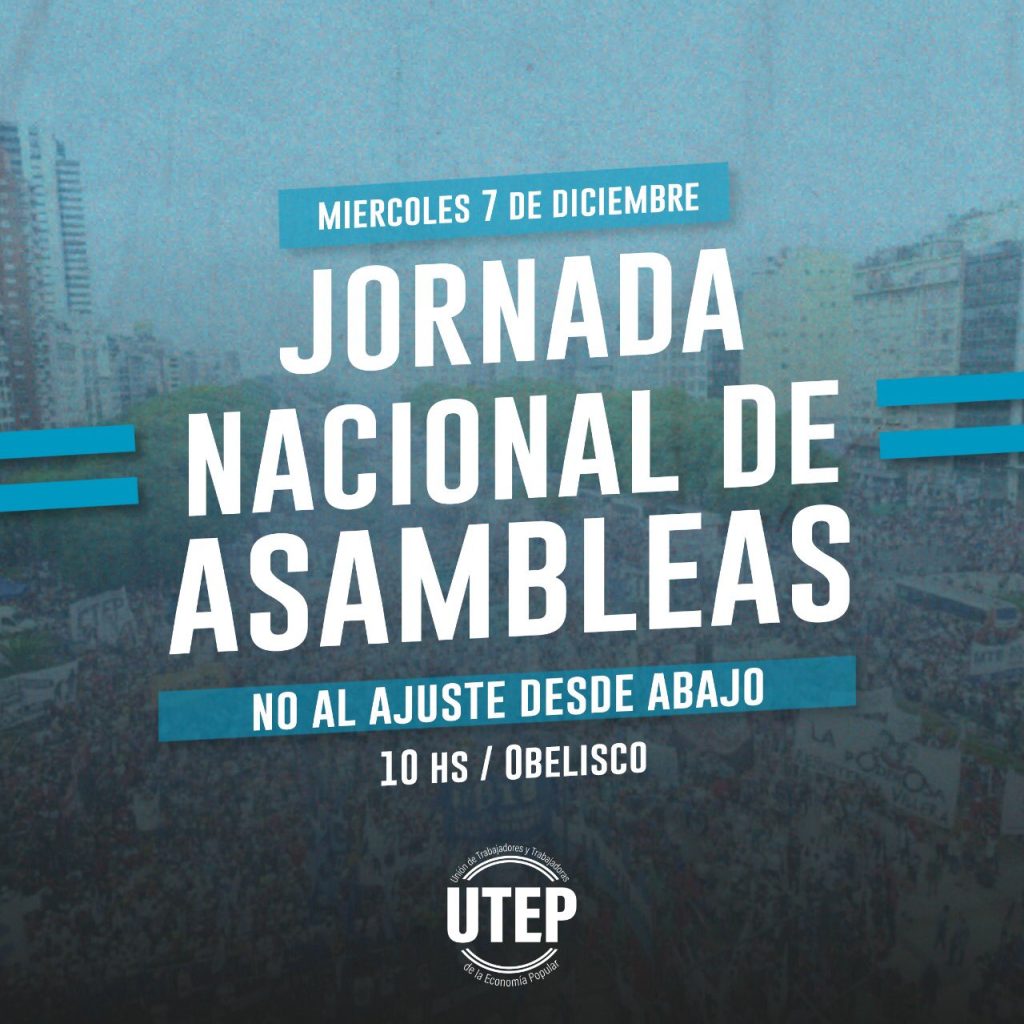 La UTEP realiza una "jornada nacional de asambleas" en demanda del pago del salario social a los trabajadores del reciclado y de la agricultura familiar