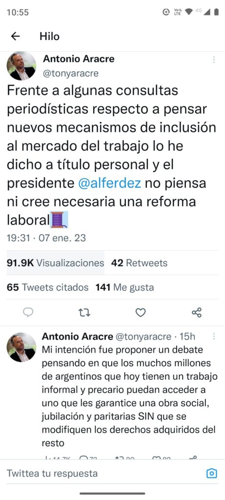 Aracre todavía no asumió y ya tuvo que salir a aclarar que no impulsa una reforma laboral