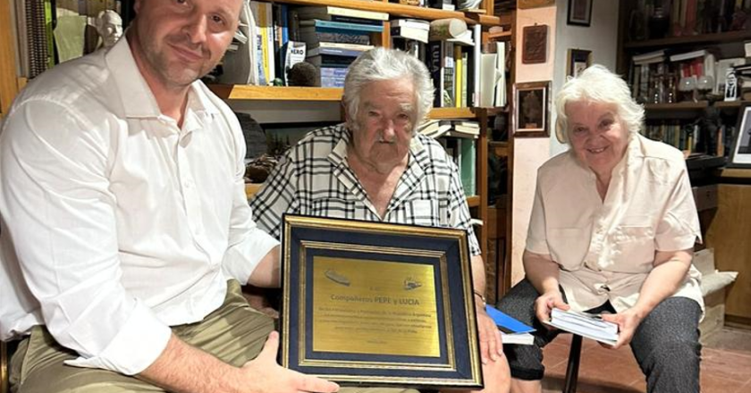 El dirigente ferroviario Leonardo Salom visitó al ex presidente uruguayo José “Pepe” Mujica