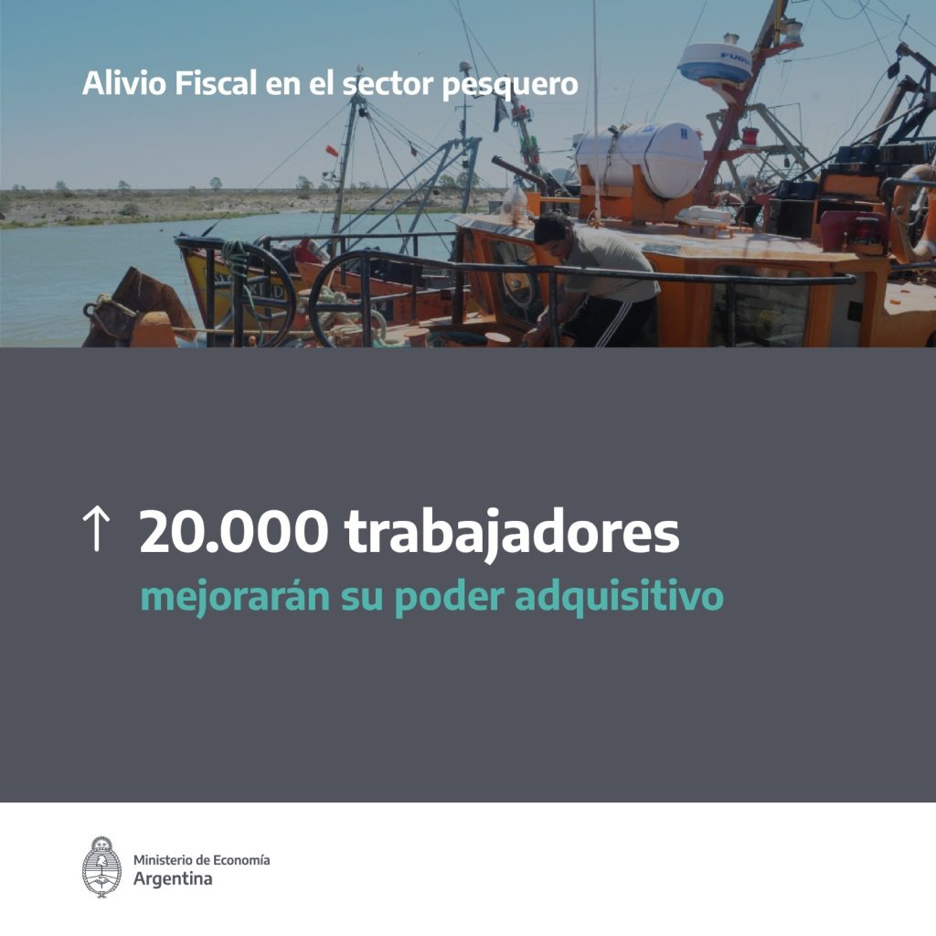 Massa confirmó una medida de alivio fiscal para 20 mil trabajadores de la pesca que pagan Ganancias