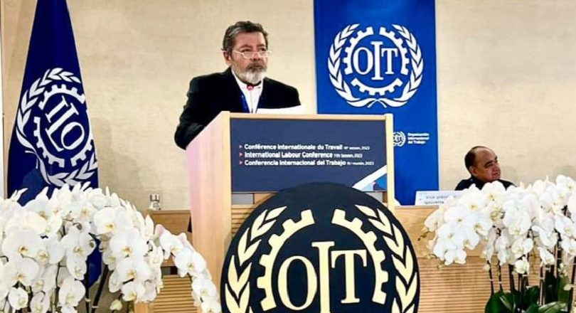 Con Gerardo Martínez como portavoz, la CGT reclamó en Ginebra ante la OIT un urgente cambio en la estructura financiera mundial y apuntó contra el FMI