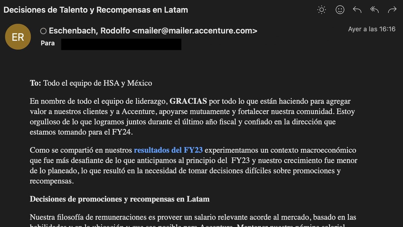 Accenture avisó que congela los sueldos de su personal y desde el gremio de computación reclaman que los sienten en paritarias