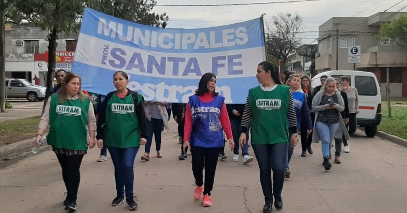 El sindicato de municipales de San Lorenzo Sitram paraliza dos días a dos municipios y tres comunas de Santa Fe en reclamo salarial