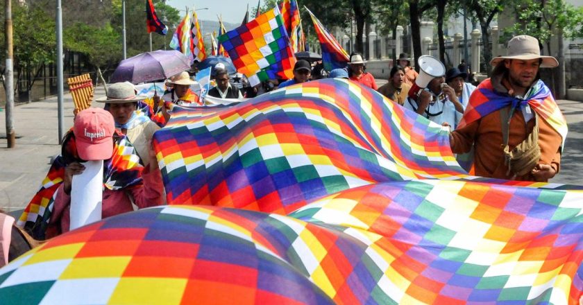 Jujuy: El Tercer Malón de la Paz marchó con la Intergremial contra los proyectos de reforma constitucional