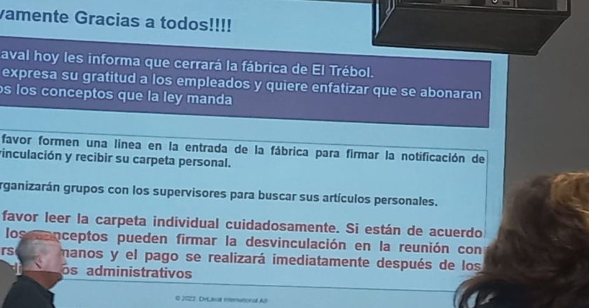 Cerraron la fábrica y se enteraron por un PowerPoint: «Nos dimos cuenta de que lo que nos está pasando tiene relación con los anuncios de Milei»