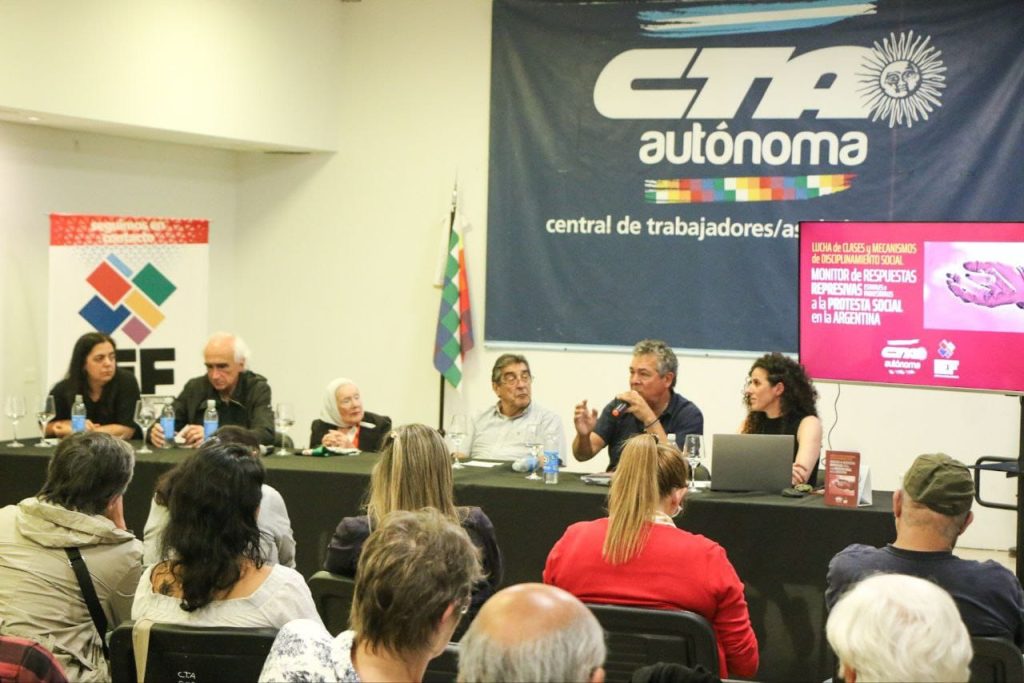 Para recibir a Milei y Villarruel, la CTA presentó el Monitor de respuestas represivas a la protesta social