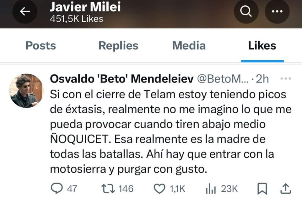 #URGENTE Tras el cierre de la Agencia Telam, ahora Javier Milei amenaza con una "purga" en el CONICET