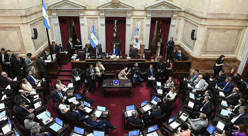 El Gobierno amenazó a los gremios que van a dar a conocer los nombres de los senadores que apoyen la Ley Bases y les prometió «seguridad»