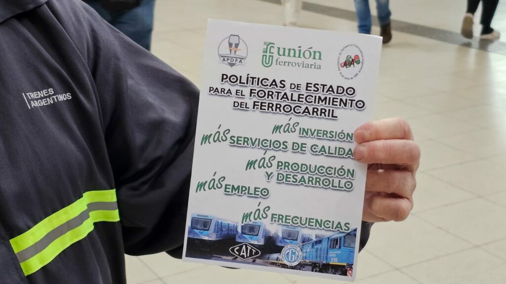 Trabajadores ferroviarios ratificaron su adhesión al paro de la CGT y reclaman inversiones del Estado