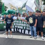 Al frente de la columna de Camioneros del 24 de marzo, Pablo Moyano volvió a la calle después de su renuncia a la CGT