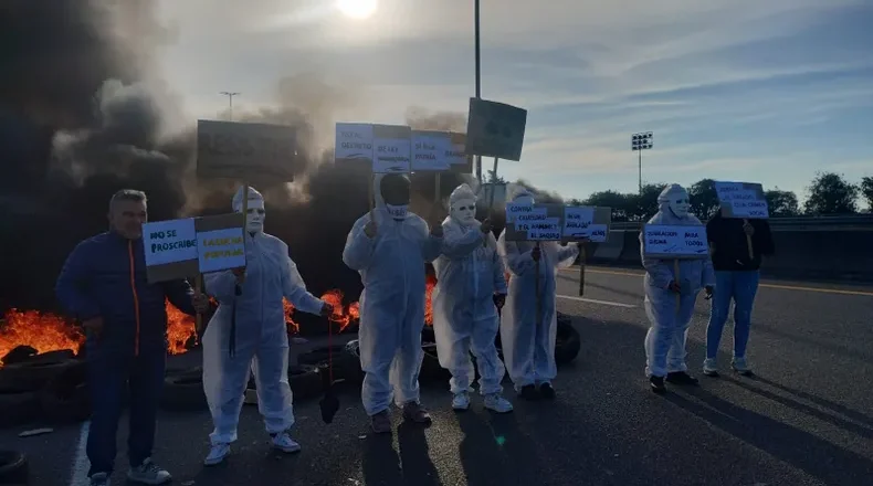 La UTEP y CTA encararon otro corte en la Autopista Buenos Aires–La Plata contra la proscripción de CFK
