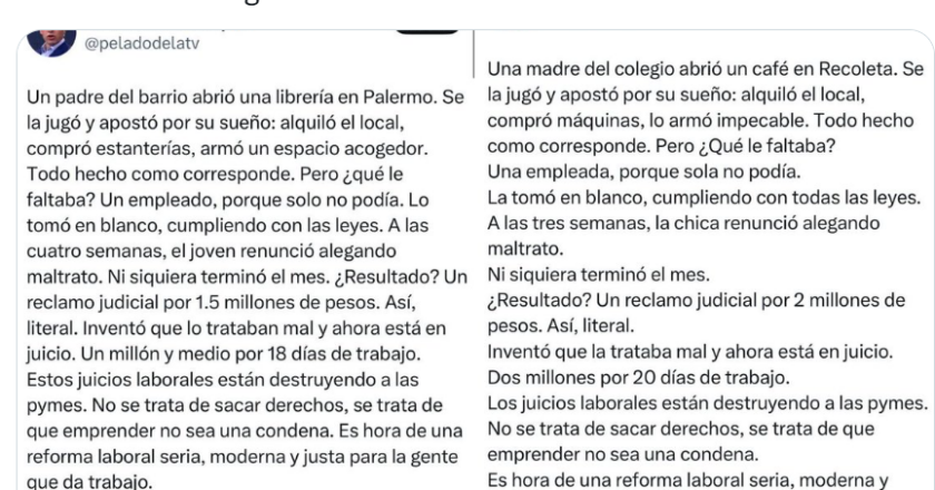 Redes bajo sospecha: relatos casi idénticos que impulsan la reforma laboral y generan polémica