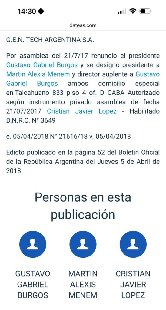 Las empresas de Menem y Aguirre tienen el mismo domicilio y escándalo de coimas para la compra de medicamentos ya salpica a las obras sociales pisadas por los libertarios