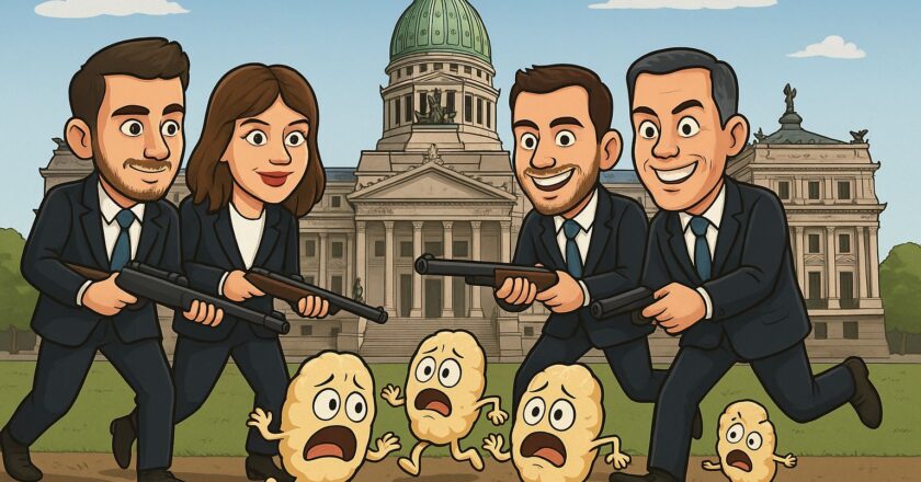 Con un bizzarro comic diseñado con IA y algunos memes que la muestran como «Caza ñoquis», Villarruel busca ganar protagonismo en la ola libertaria