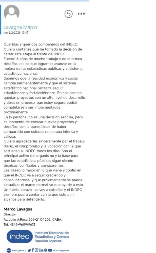 Tras la renuncia de Lavagna, los trabajadores del INDEC pusieron en duda la aplicación del nuevo índice de inflación: "Nos llama poderosamente la atención, nos pone en alerta"