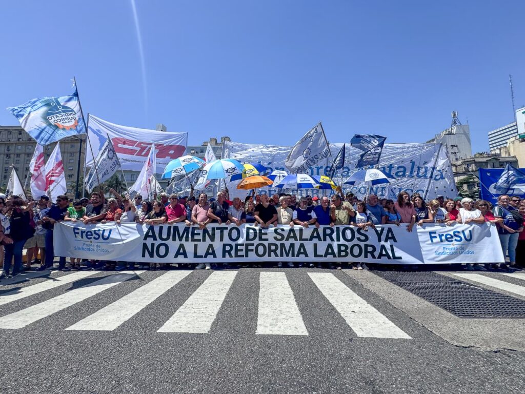"La frenamos en las calles": el Frente Sindical ratificó la movilización del jueves contra la Reforma Laboral