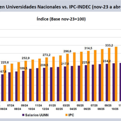 Los salarios de científicos, docentes y nodocentes universidades deberían aumentar un 52% para recuperar lo perdido en la era Milei