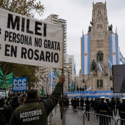 Milei confirmó que va a Rosario para el acto del Día de la Bandera y desde la CGT local adelantan que habrá un «masivo repudio» a su presencia
