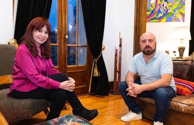 Cristina Kirchner recibió a Mariano Saleh, delegado despedido de Atucha, y denunció «persecución sindical» del gobierno de Milei