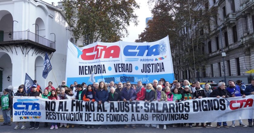 Jornada Nacional de Protesta: Las CTA marcharon a Plaza de Mayo y confluyeron con un gran acto en el cierre del «ayuno y oración para despertar conciencias»