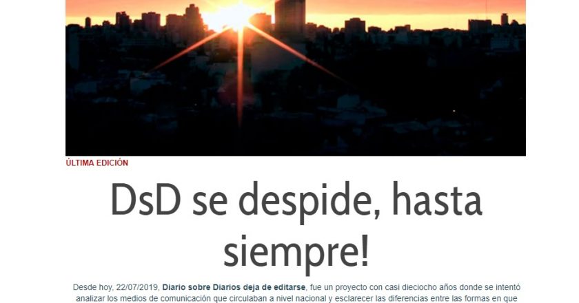 Se despide Diario sobre Diarios y se siguen apagando voces en Argentina