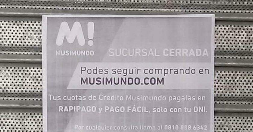 Musimundo también cerró en Necochea y despidió 12 trabajadores