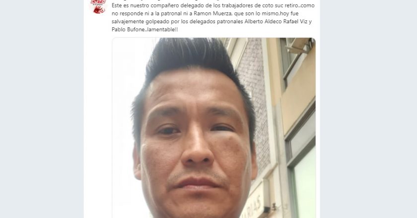 Acusan a Muerza de mandar a golpear a un delegado que encaró reclamos laborales en Coto