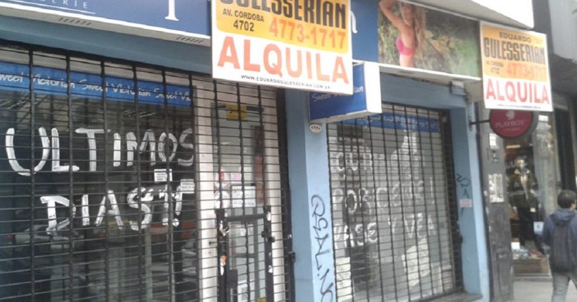La crisis golpea al comercio y aumenta 30% la cantidad de locales vacíos en la Ciudad de Buenos Aires