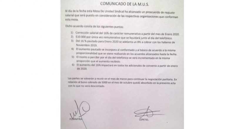 Los gremios de telefónicos cerraron el segundo tramo de la paritaria anual