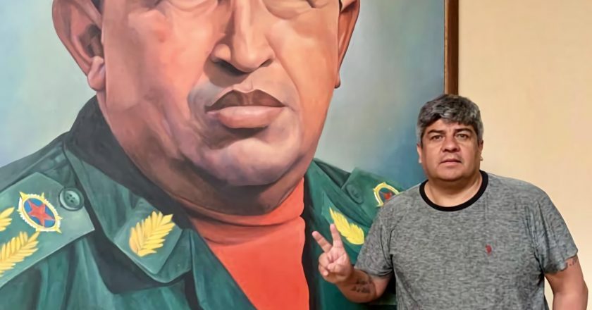 Pablo Moyano viajó a Venezuela para reunirse con diputados chavistas y apoyar una marcha de aeronáuticos