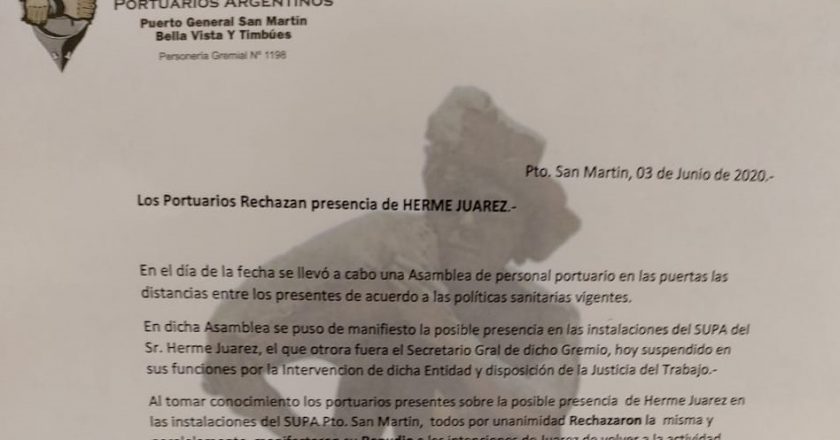 Ante las versiones de regreso, una asamblea rechazó el retorno de «Vino Caliente» al gremio portuario de San Martín