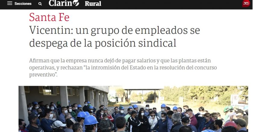 La fake news que faltaba: Instalan comunicado de supuestos trabajadores de Vicentin contra la expropiación