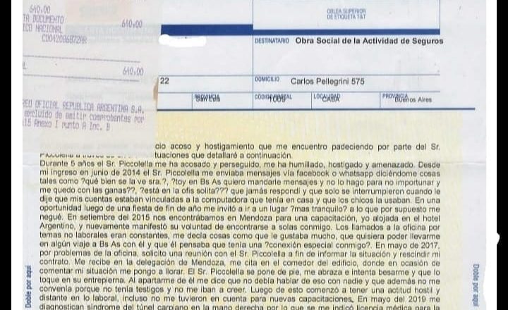 Una denuncia de acoso sexual y laboral conmueve al convulsionado Sindicato del Seguro