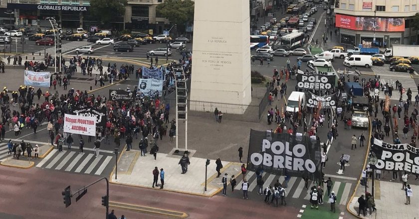Repartidores y piqueteros pidieron condiciones dignas de trabajo y pago en término del «Potenciar Trabajo»